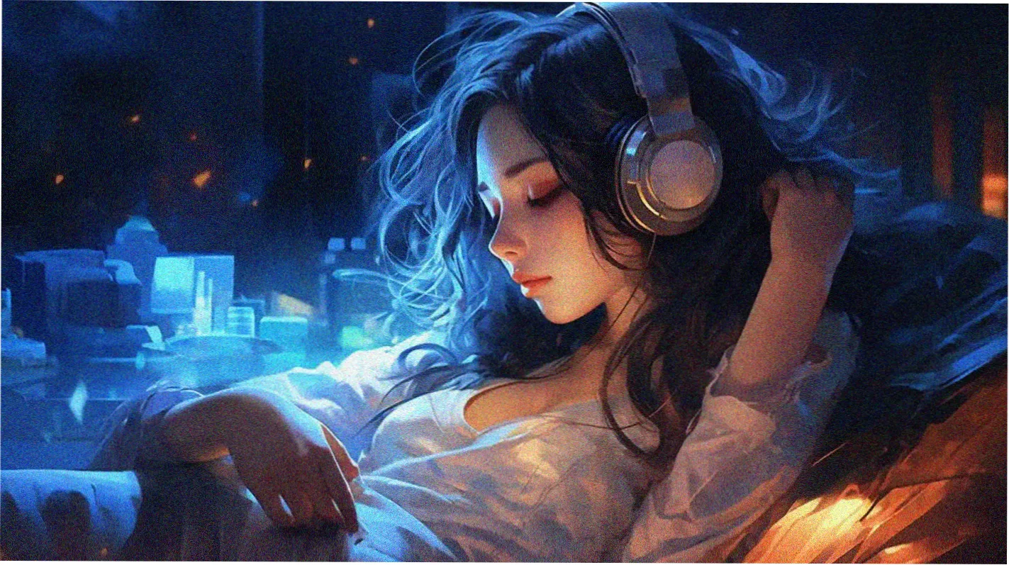 动漫美女雪见凛在雪中回眸的动画场景