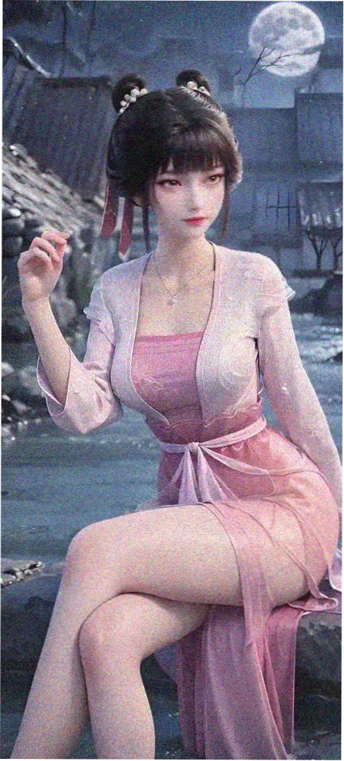 动漫美女雨夜霓虹壁纸